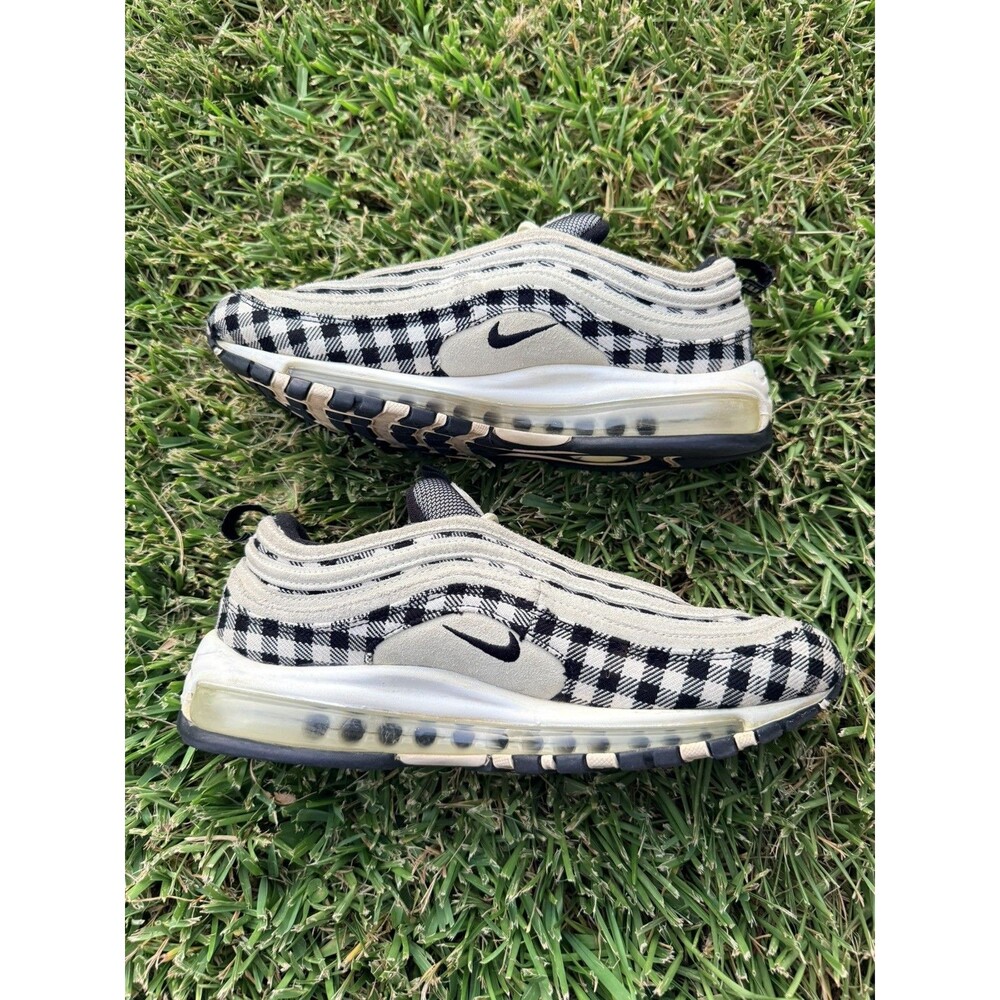 Nike Air Max 97 Plaid Light Cream Sneakers 312834-201 Men’s Size 9.5 Used No Box - Picture 6 of 13